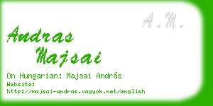 andras majsai business card