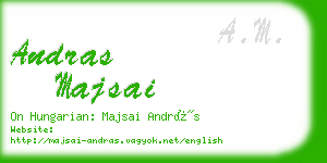 andras majsai business card